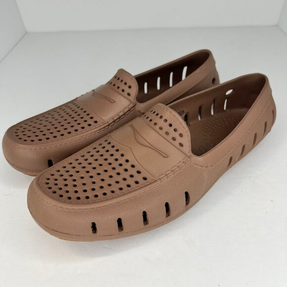 Floaters Mens Brown Casual Rubber Loafer Shoes Slip On Waterproof Low Top Size 9 - Picture 1 of 9